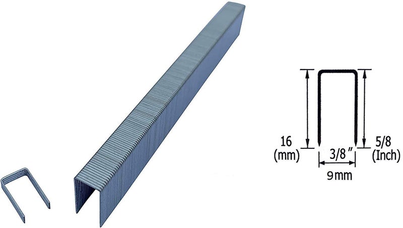 3PLUS 71/16 22 Gauge 3/8-Inch (9mm) Crown 5/8-Inch Leg Length Galvanized Fine Wire Staples, 10,000 per Box, 71 Series Staples - Image 4